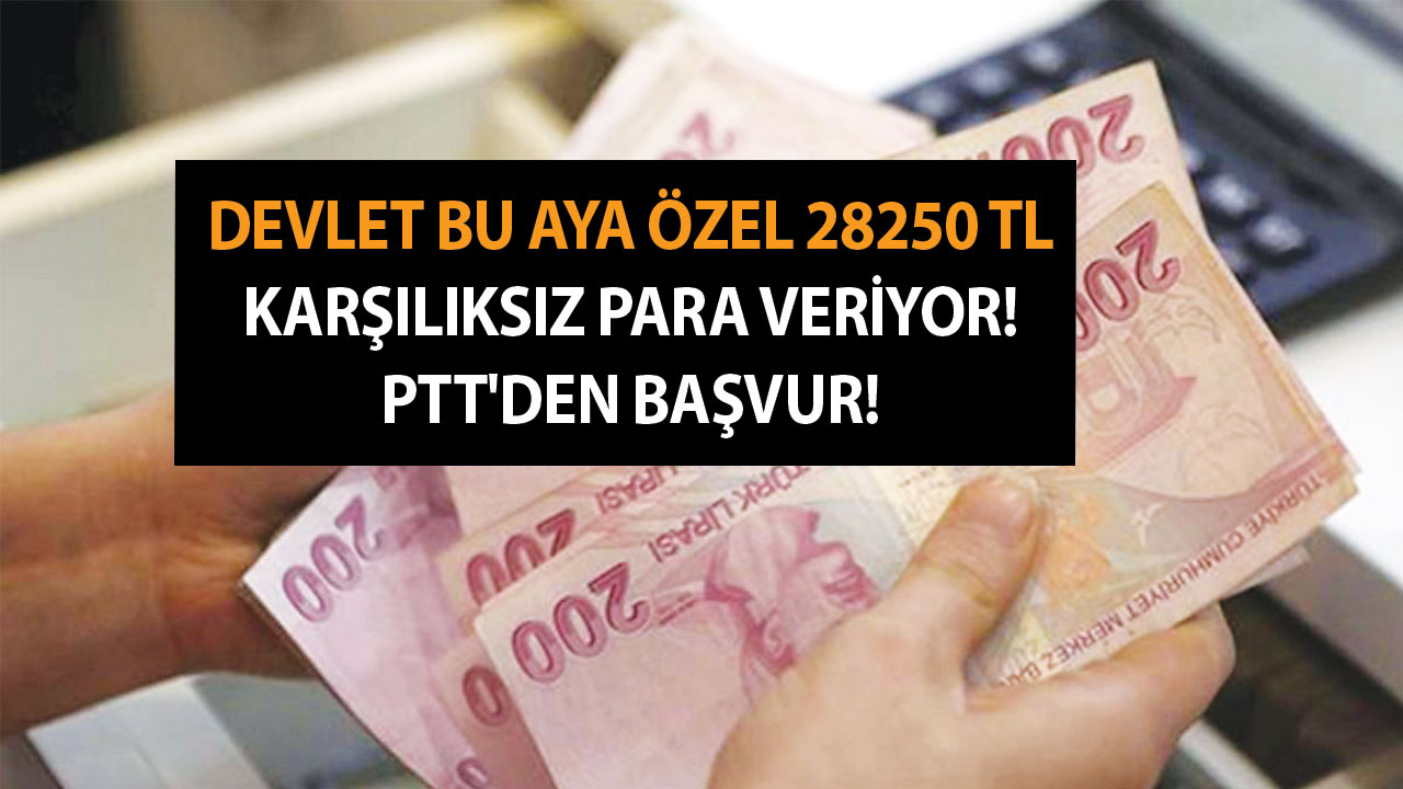 Seçim öncesi kesenin ağzı açıldı! Devlet bu aya özel 28250 TL karşılıksız para veriyor! PTT'den başvur