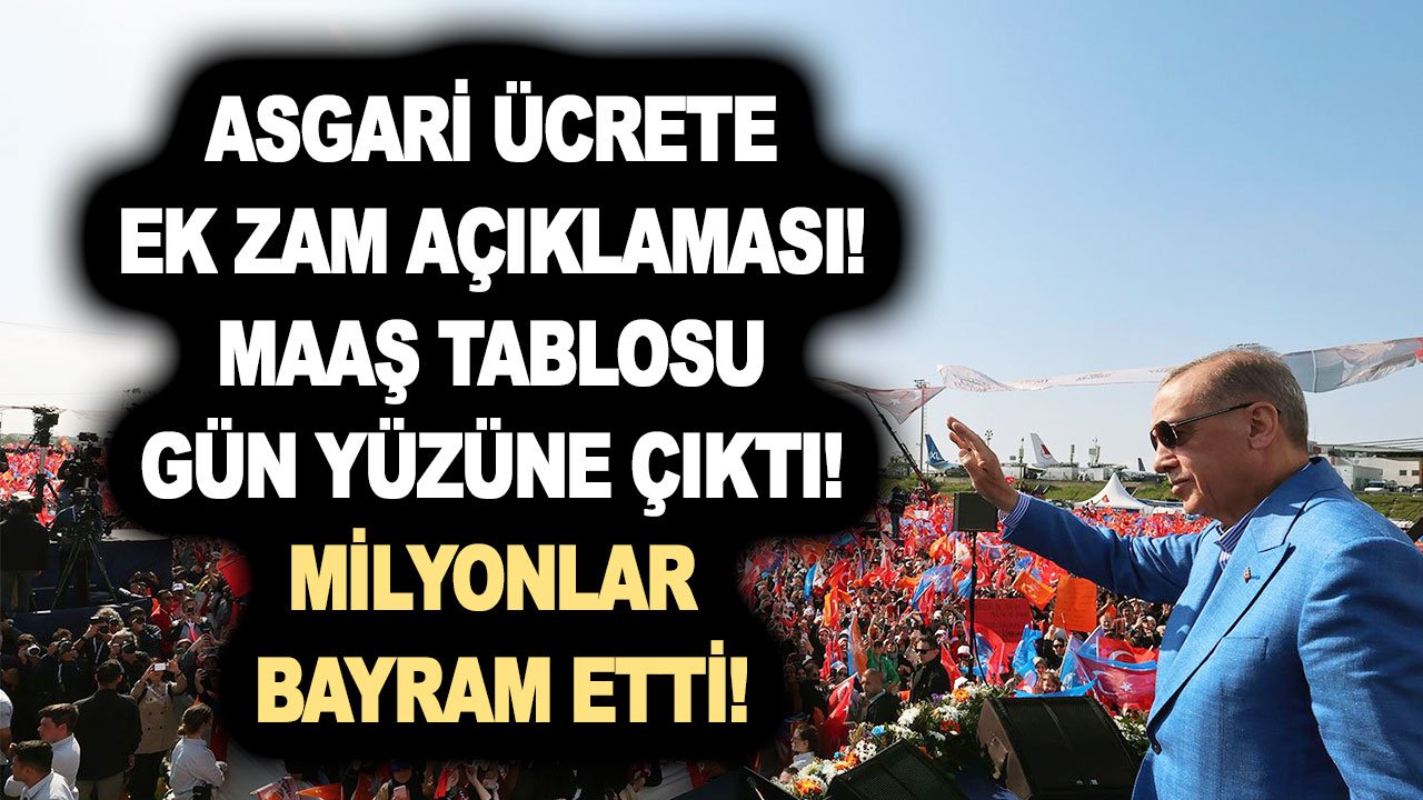 Asgari ücrete ek zam açıklaması! O isimden geldi zamlı maaş tablosu gün yüzüne çıktı! Milyonlar bayram etti!