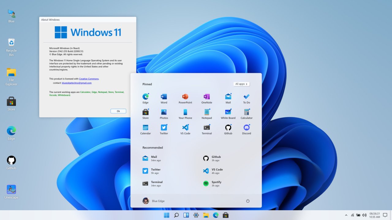 Blue Edge Sayesinde Windows 11'i İndirmeden Deneyebilirsiniz