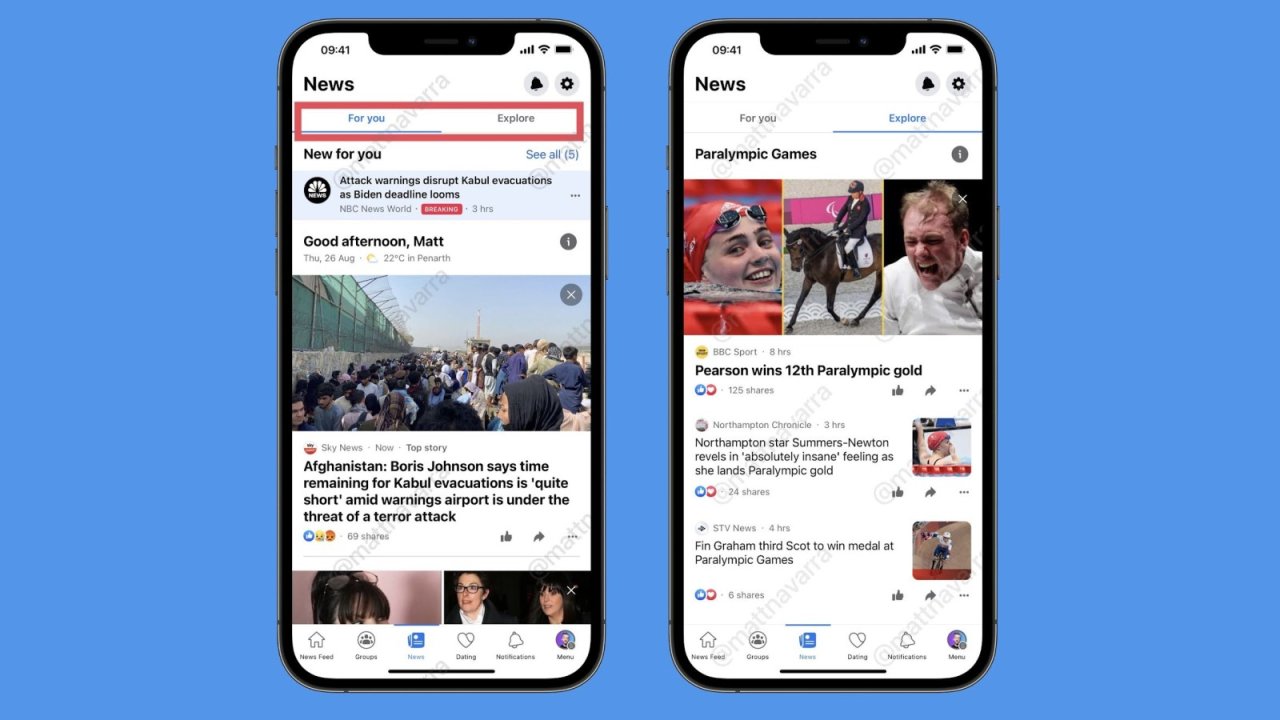 Facebook, Haberler Platformunda 'Sizin İçin' ve 'Keşfet' Sekmesi Üzerinde Çalışıyor