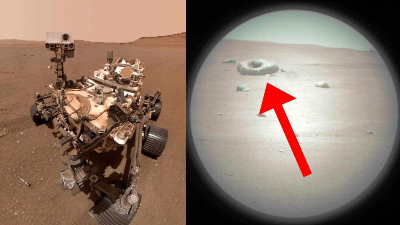 NASA'nın Mars gezgini 'tekerlek' şeklinde bir kaya buldu