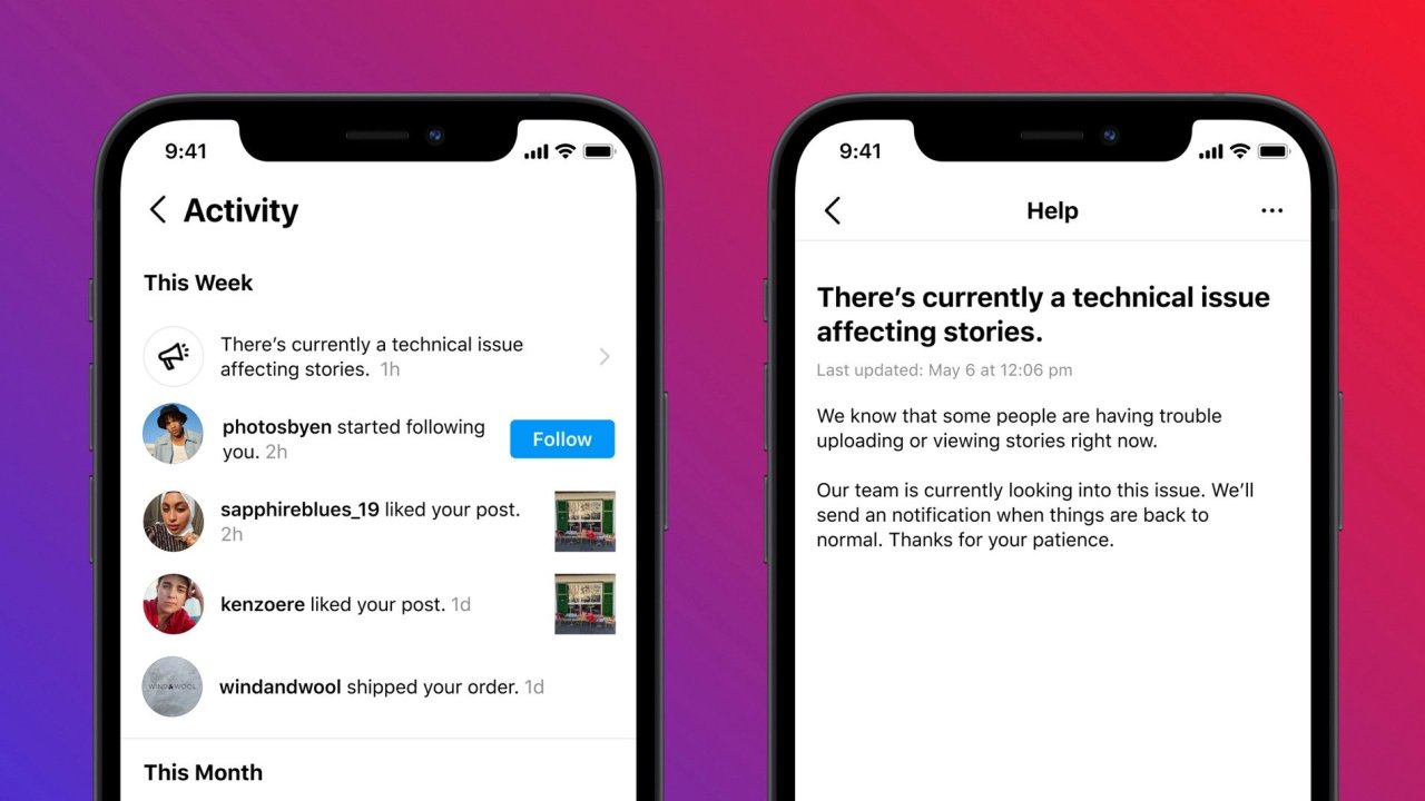 Instagram, Hizmet Kesintileri İçin Uygulama İçi Bildirimleri Test Ediyor